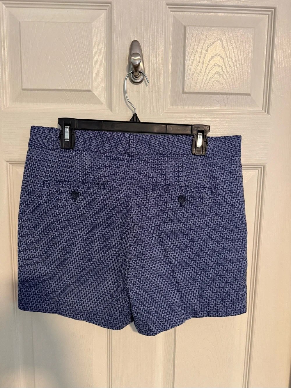 Banana Republic Navy Micro Diamond Pattern Women's Shorts - Picture 4 of 5